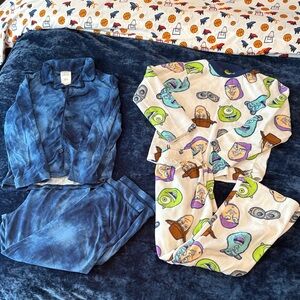 Falls Creek Blue Tie-Dye and Disney Character Pajama Set